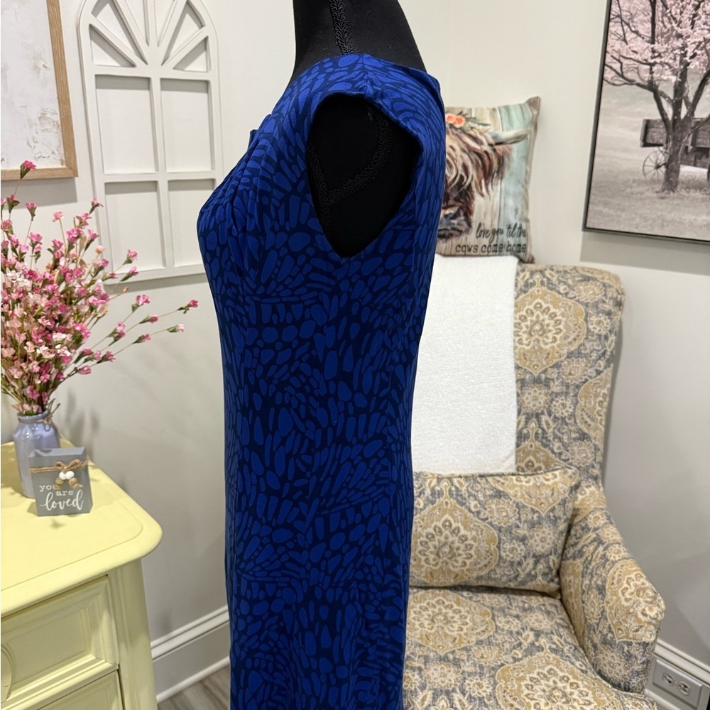 LOFT Blue Sheath Dress for Wedding Guests - Picture 5 of 6